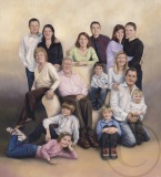 Family detailed pastel